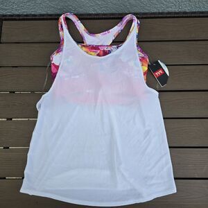 TYR Women's Radiant Madison 2 In 1 Tank Yellow/multicolor Sz XL NEW